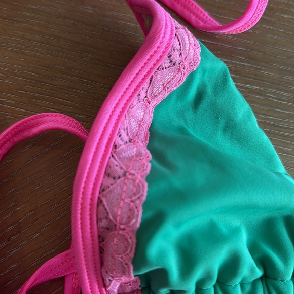 Doll Green and Pink Bikini with bows - Picture 3 of 5